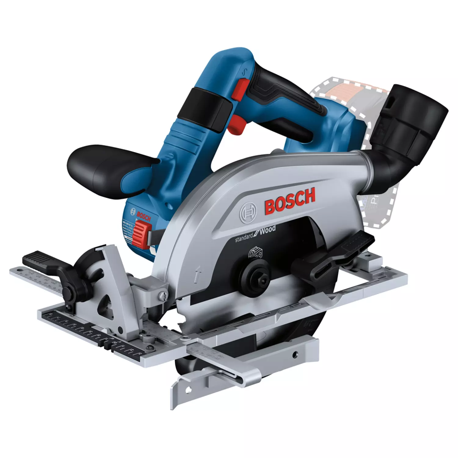 Bosch GKS 18V-57-2 L 18V Li-ion Accu Cirkelzaag Set (2x 5.5Ah) In L-Boxx - 165mm thumbnail 4