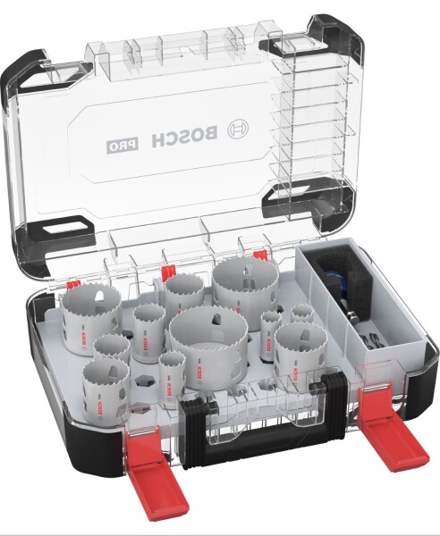 Bosch 061599767A PRO 14-delige Powerchange Gatzagenset - Hout En Metaal - 20,22,25,32,35,40,44,51,60,68,76mm - Detailed view of the product