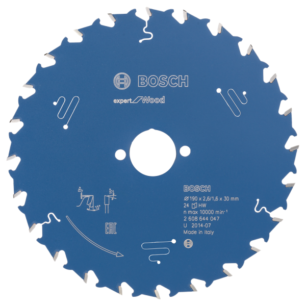 Bosch 2608644047 Expert Cirkelzaagblad - 190 X 30 X 24T - Hout - Carbide