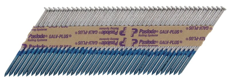 Paslode 142007 Papiergebonden Stripnagels Incl. Gas IM90 - 2,8x51mm - Ring Galv+ Rd (3750st) - Detailed view of the product