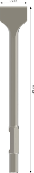Bosch 2608690113 30mm HEX Spadebeitel - 450 X 75mm - Detailed view of the product