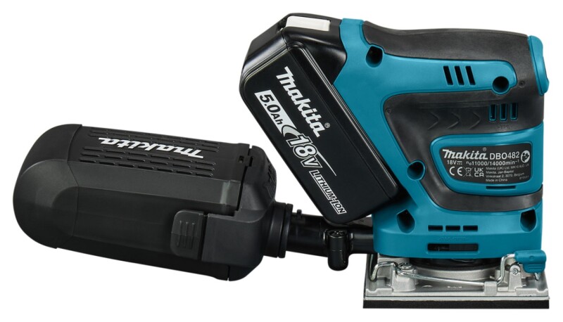 Makita DBO482RTJ LXT 18V Li-ion Accu Handpalm Vlakschuurmachine Set (2x 5,0 Ah) In Mbox - Detailed view of the product
