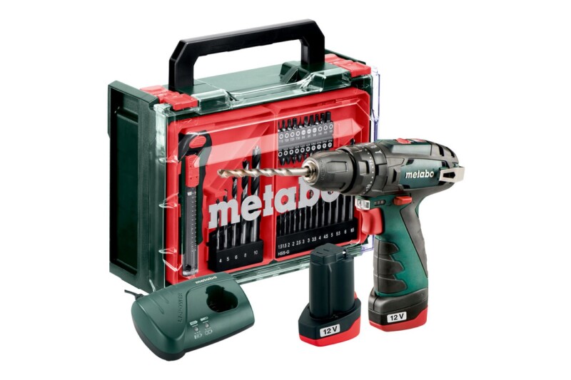 Metabo 600385710 12V Li-ion Accu Klopboor-schroefmachine Mobile Workshop Basic Set (2x 2.0Ah Accu) In Koffer Incl. 41-Delige Accessoiresset - Default image for the product
