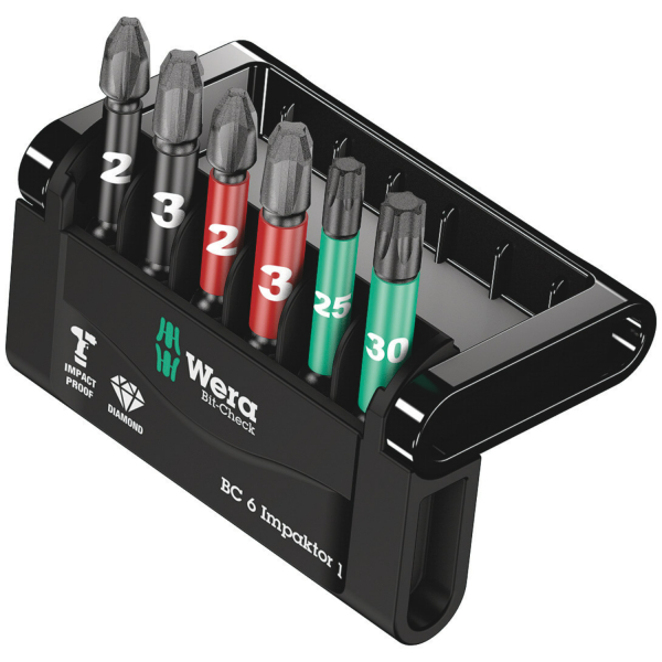 Wera 5057695001 6-delige Bit-Check Impaktor Bitset