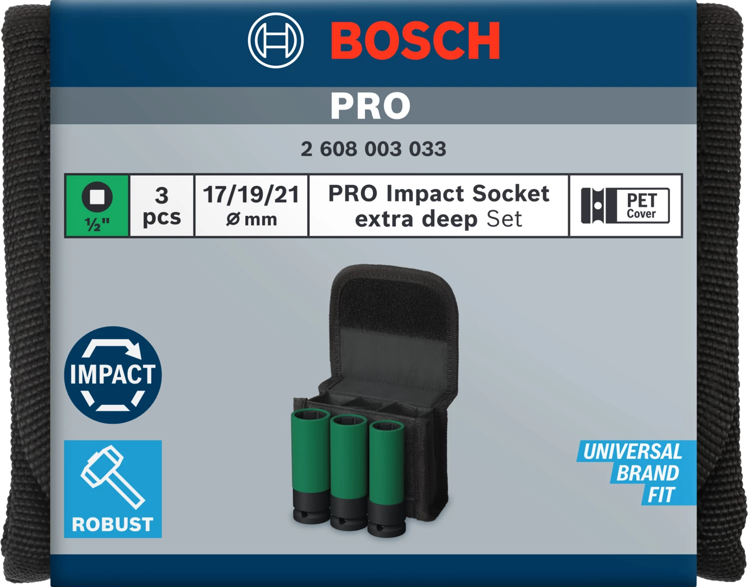Bosch Accessories 2608003033 2608003033 Dopsleutelinzetset