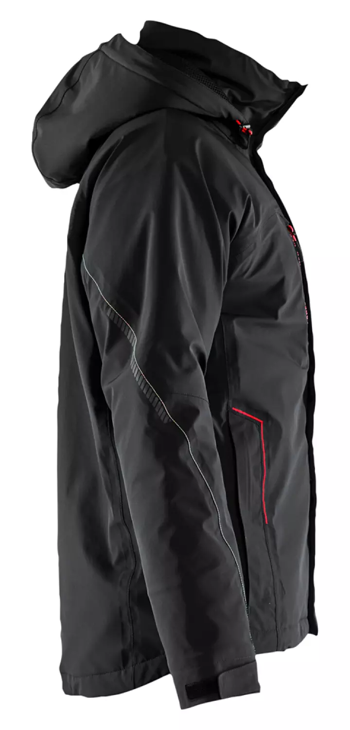 Blåkläder 4484 Lichtgewicht Winterjas 4-weg Stretch - Zwart/Rood - M thumbnail 4