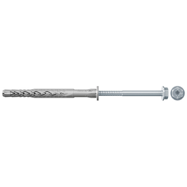 Fischer 540129 Constructie-/kozijnplug SXRL - 8 X 80 FUS - TX30/SW10 - Zeskant Schroef - Verzinkt Staal (50st)