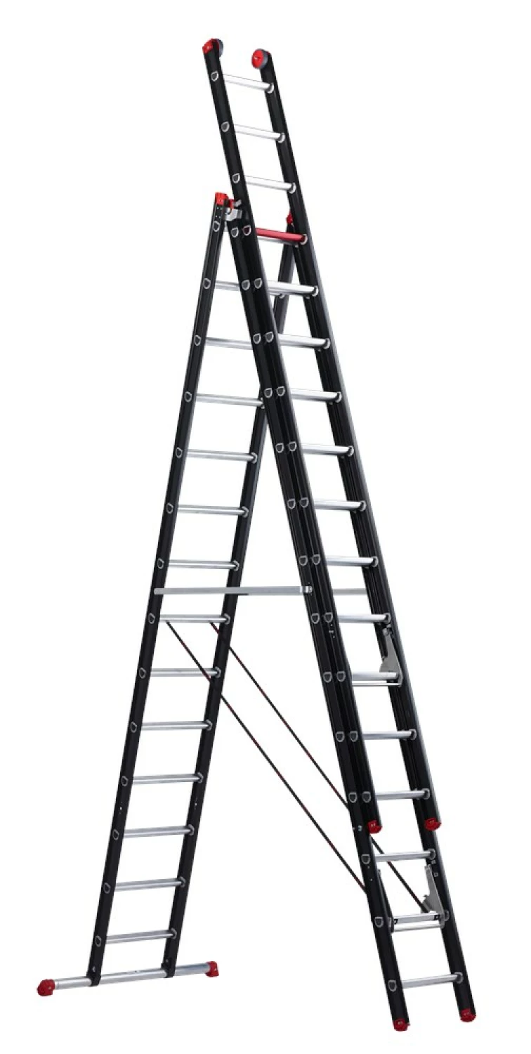 Altrex Mounter ZR 3093 Reformladder - Aluminium - 3 X 14 Sporten - Max. Werkhoogte 9,55m - Met Stabiliteitsbalk