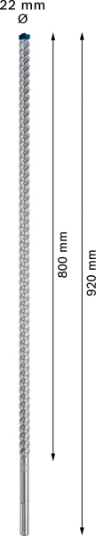 Bosch 2608900236 EXPERT Hamerboor SDS Max-8X - 22x800x920mm - Detailed view of the product