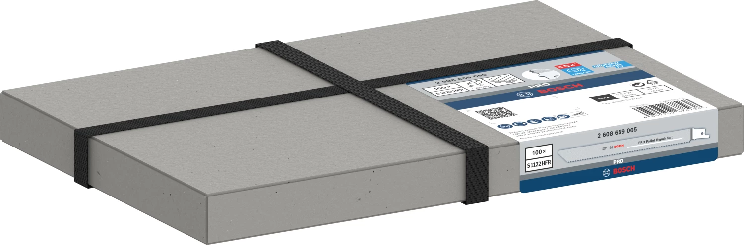 Bosch PRO S1122HFR Pallet Repair Fast Reciprozaagblad - 225mm - Hout/metaal (100st) thumbnail 3