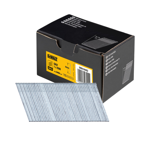 DeWALT DNBA1644GZ Gegalvaniseerde Brads Schuin 20° - 16 Gauge - 1.6x44mm (2500st) - Detailed view of the product
