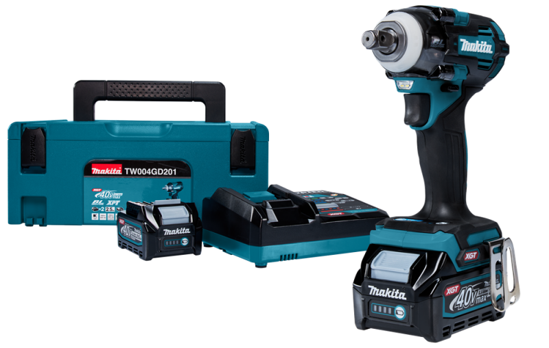 Makita TW004GD201 XGT 40V Max Li-ion Accu Slagmoersleutel Set (2x 2.5Ah) In Mbox - Koolborstelloos - Detailed view of the product