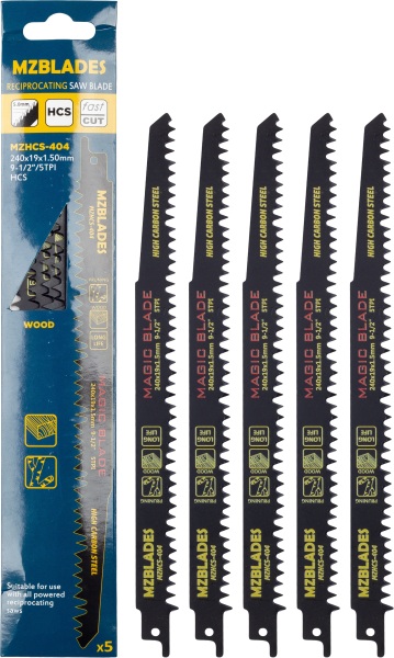 Multizaag MZHCS-404 Reciprozaagblad Hout - 5 Stuks