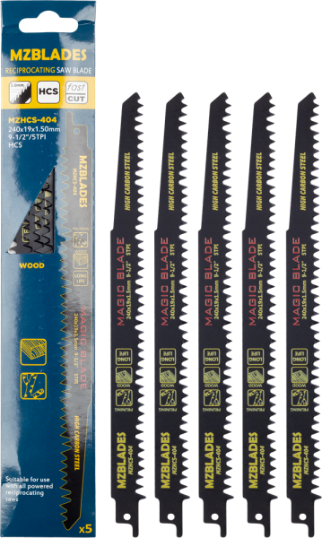 Multizaag MZHCS-404 Reciprozaagblad Hout - 5 Stuks - Detailed view of the product