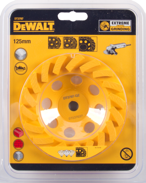 DeWALT DT3797 Turbo Diamantkomschijf - 125 X M14 X 8mm - Beton&Steen - Detailed view of the product