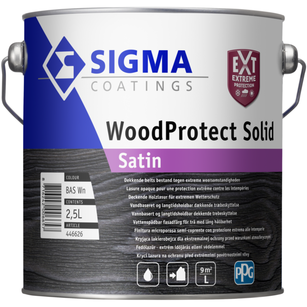 sigma woodprotect solid satin wit 2.5 ltr