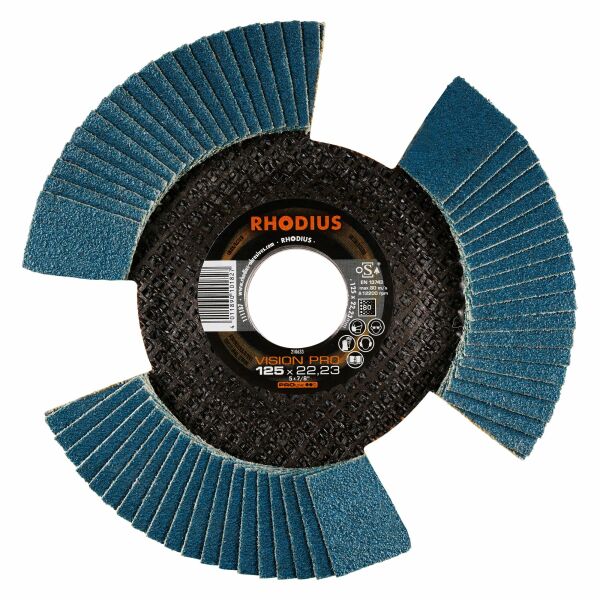 Rhodius 210633 Vision Pro PROline Ll Lamellenslijpschijf 125x22,23 (10 St) K80 - Detailed view of the product