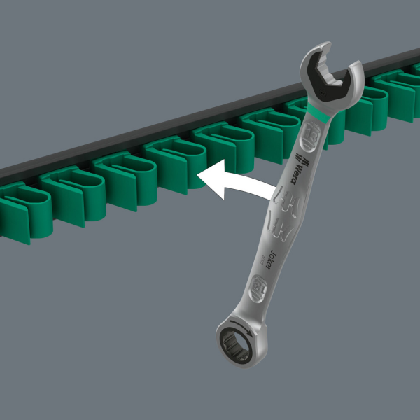 Wera 05136413001 9610 Joker Magneetstrip Voor 11 Steeksleutels - 30x370mm - Detailed view of the product