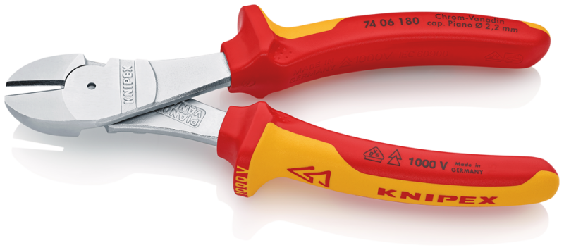 Knipex 7406180 Kracht Zijsnijtang - 180mm - Detailed view of the product