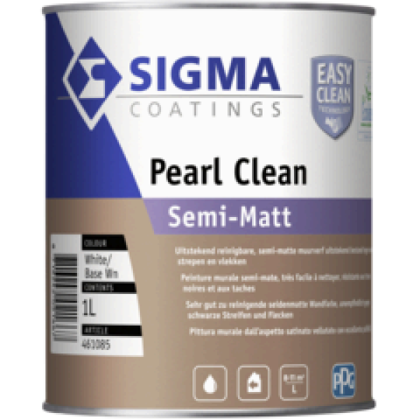 sigma sigmapearl clean semi-matt wit 5 ltr