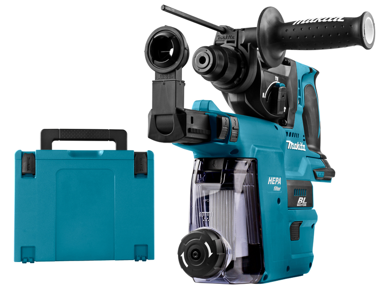 Makita DHR242ZJW LXT 18V Li-Ion SDS-Plus Accu Combihamer Body Met Stofafzuiging In Mbox - 2J - Koolborstelloos EAN: 88381876100