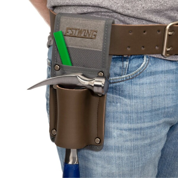 Estwing 13-94754 Hamerhouder - 2-vaks - Leder/Polyester - T.b.v. Riem Tot 7.6 Cm Breed - Detailed view of the product