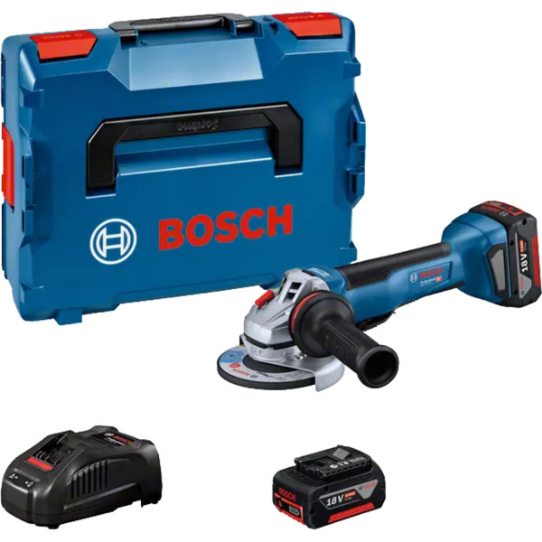 Bosch Professional GWS 18V-10 P 06019J4101 Haakse accuslijper 125 mm Incl. 2 accus, Incl. lader, Incl. koffer 18 V 5 Ah