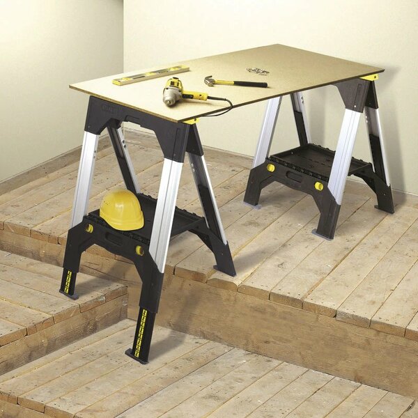 Stanley 1-92-980 FatMax Metalen Schragen - Draagcapaciteit 1.150 Kg (set Van 2 Stuks) - Detailed view of the product
