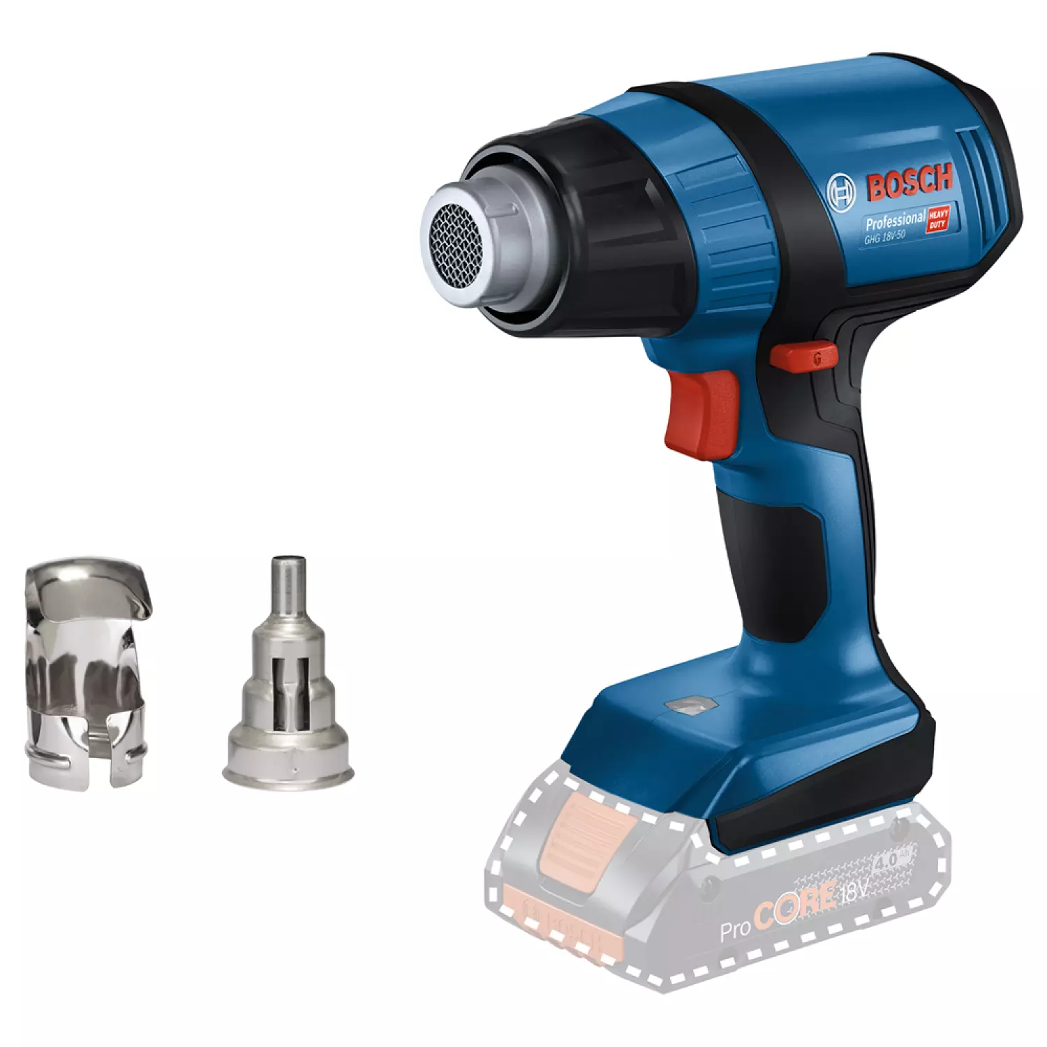 Bosch GHG 18V-50 18V Li-ion Accu Heteluchtpistool Body