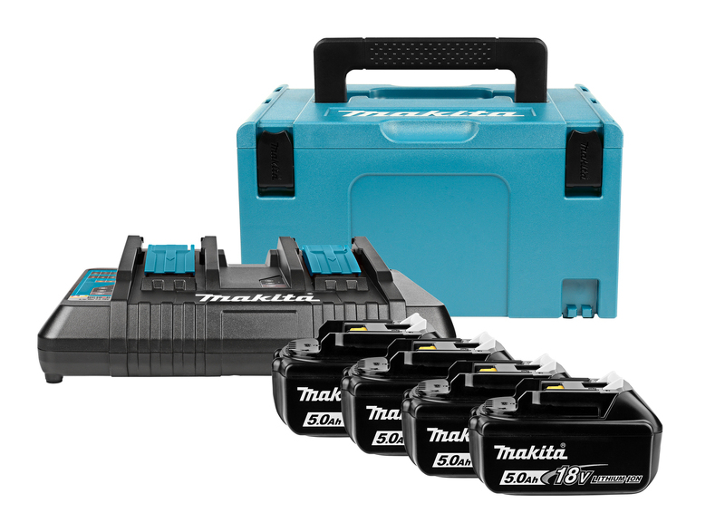 Makita 197626-8 18V Li-Ion Accu Starterset (4x 5.0Ah) + Duolader In Mbox - Detailed view of the product