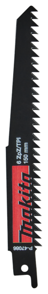 Makita P-47086 / S644D Reciprozaagblad Hout - 130mm (5st.) - Detailed view of the product