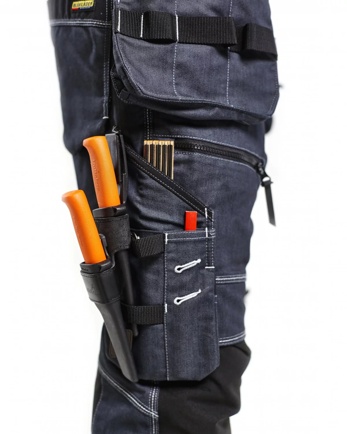 Blåkläder X1900 Werkbroek Denim Stretch 1990 - Marineblauw/zwart - Maat 44 (XS) thumbnail 4