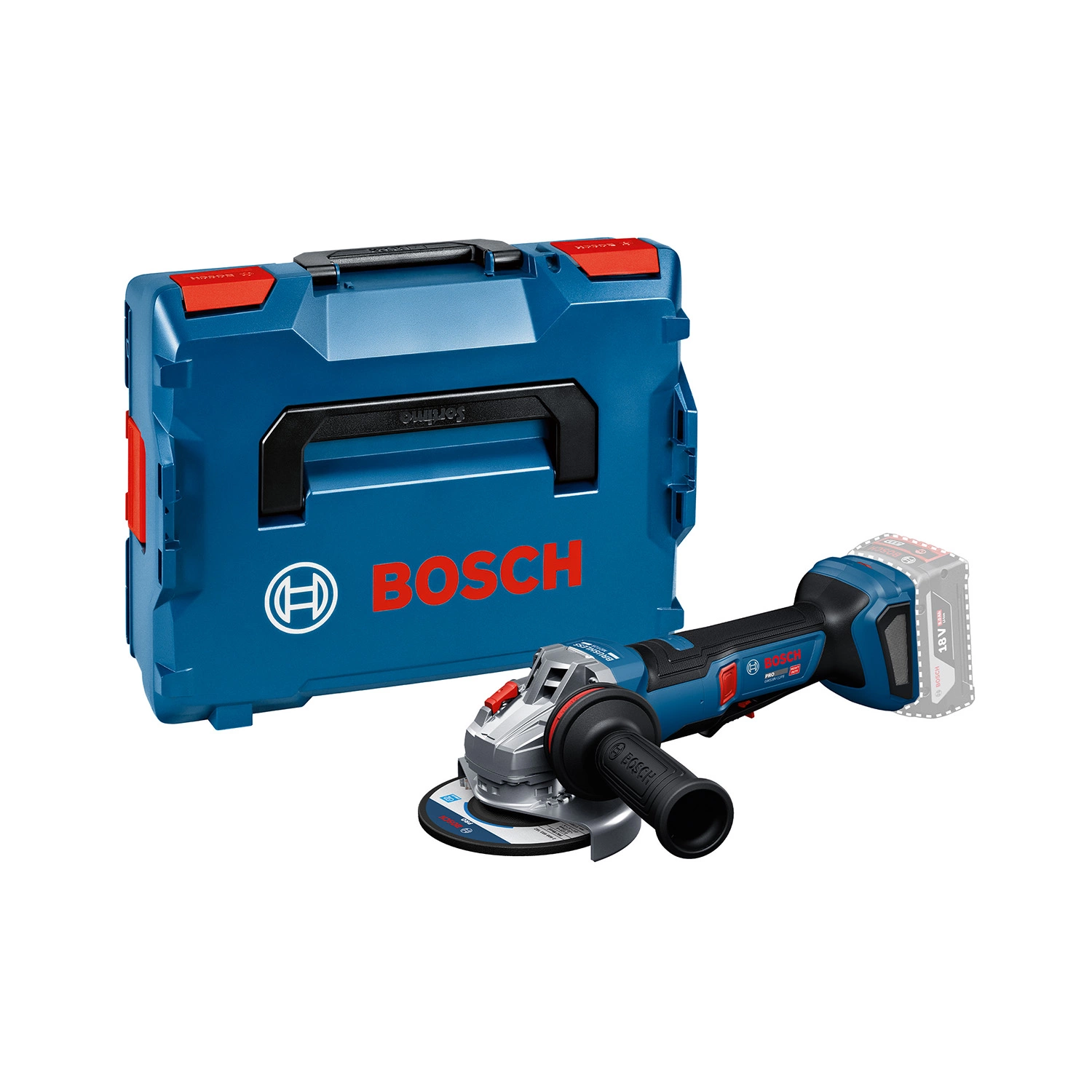 Bosch PRO GWS 18V-11 Accu Haakse Slijper Body In L-boxx