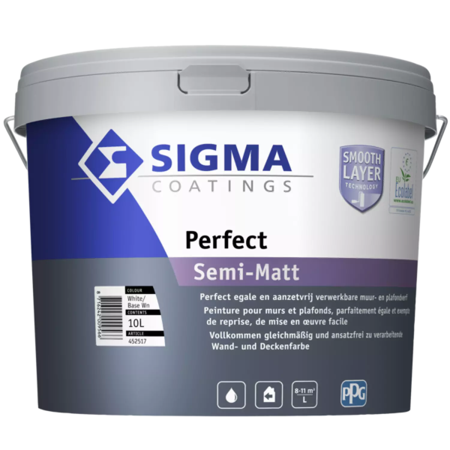 Sigma Perfect Semi-Matt - Op Kleur Gemengd - 10L