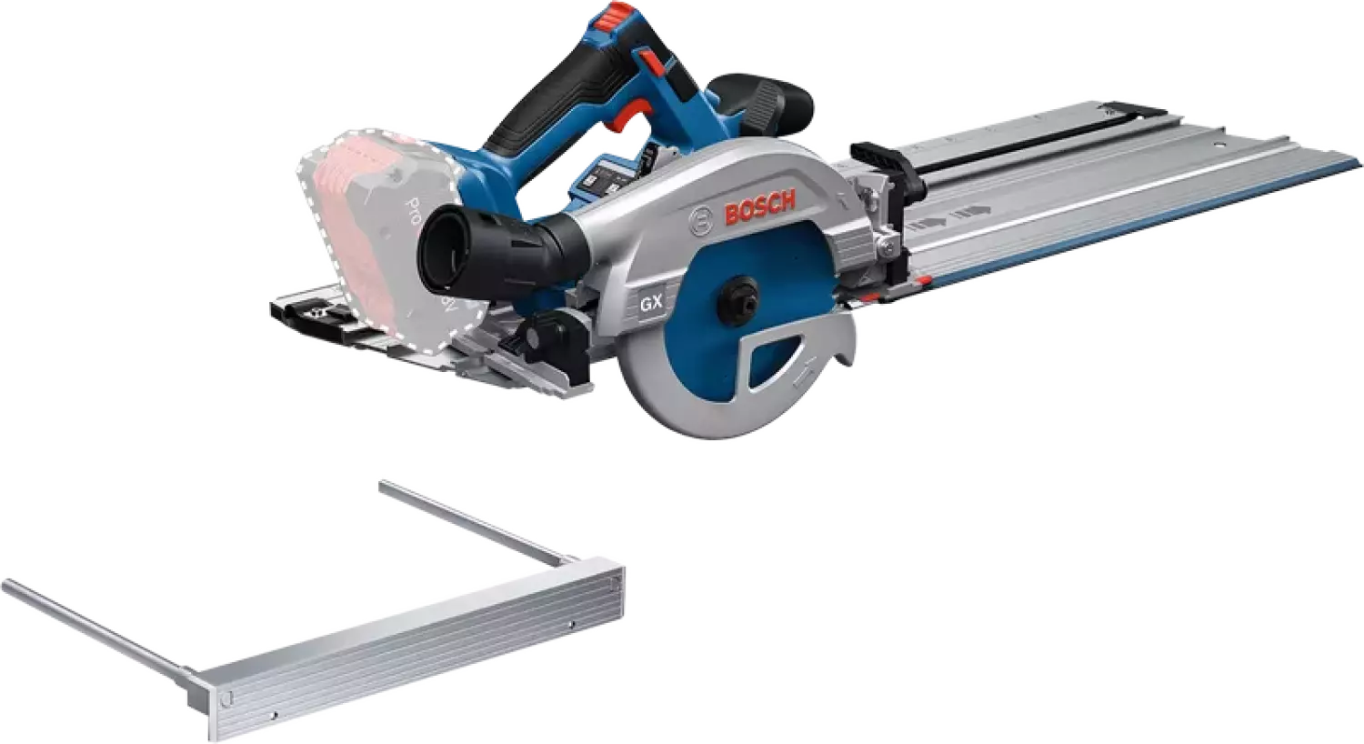Bosch GKS 18V-57-2 GX 18V Accu Cirkelzaag Body Inclusief FSN X 440 Geleiderail - 165mm