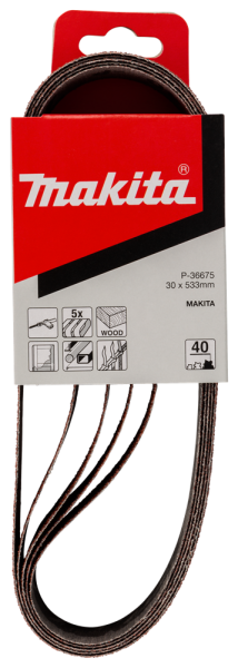 Makita P-36675 Schuurband Red - K40 - 30 X 533mm (5st) - Detailed view of the product