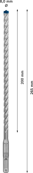 Bosch 2608900090 EXPERT Hamerboor SDS Plus-7X - 8x200x265mm - Detailed view of the product