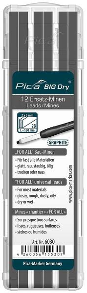 Pica 6030 BIG Dry Navulling - Grafiet (12st)