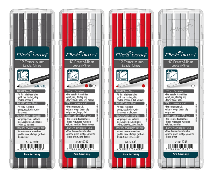 Pica 6030 BIG Dry Navulling - Grafiet (12st) - Detailed view of the product