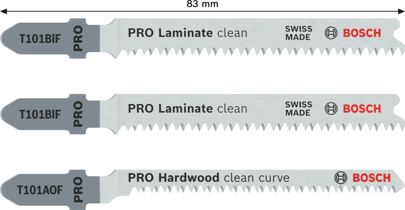 Bosch 2608636429 BiM 3 Delige Decoupeerzaagblad Set Special - Laminaat - Detailed view of the product