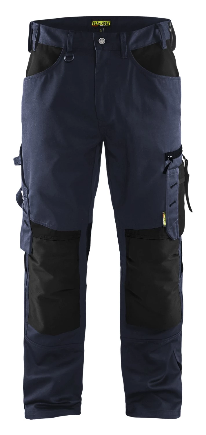Blåkläder 1556 Werkbroek Zonder Spijkerzakken - Donker Marineblauw/zwart - Maat 58 (XXL)