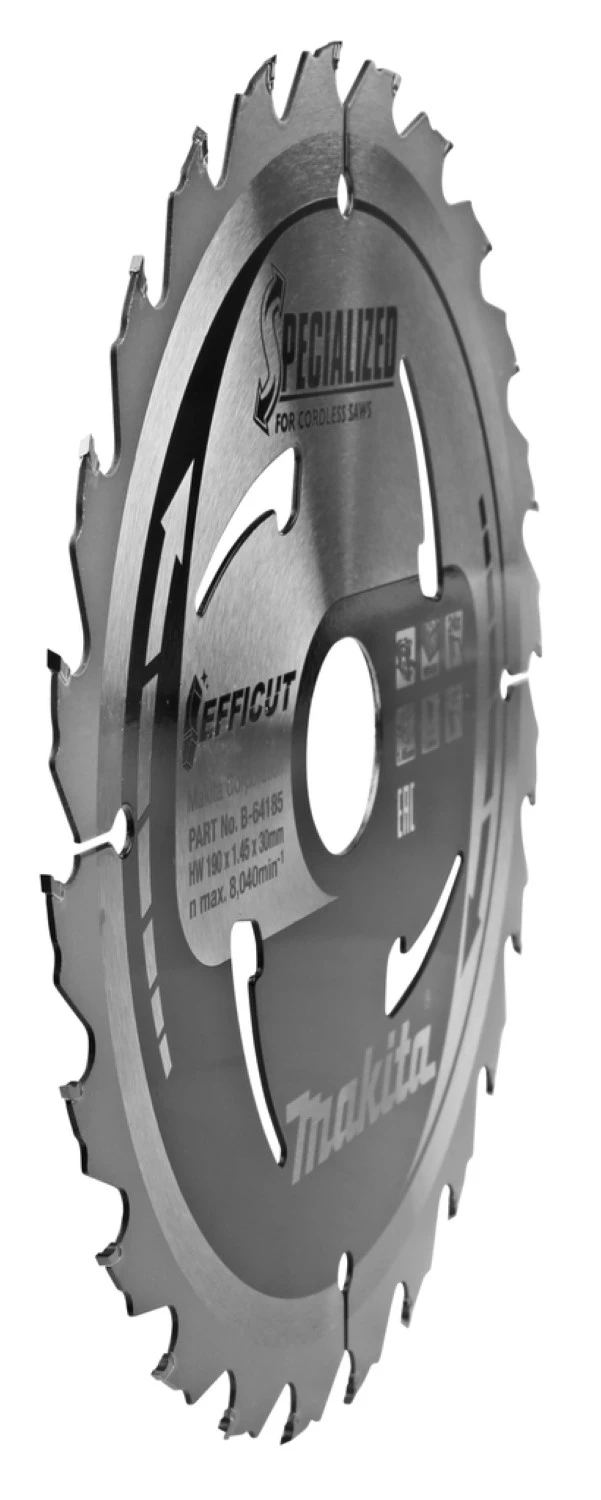 Makita Accessoires Cirkelzaagblad Hout | Efficut 190x30x1,45 24T 23g - B-64191 B-64191