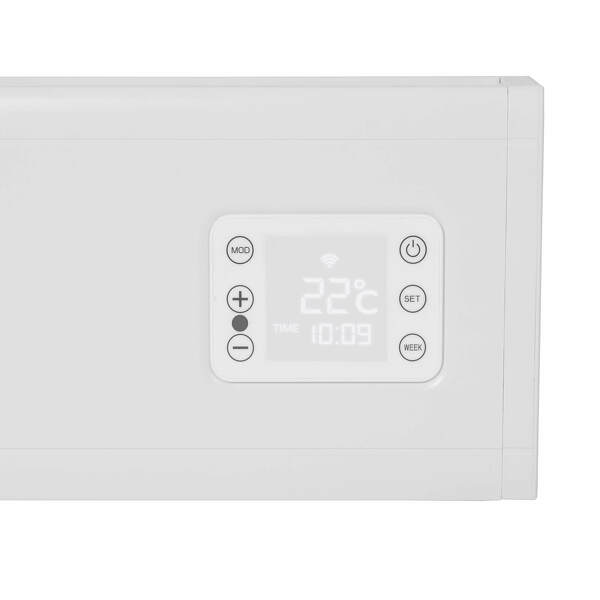 EUROM Alutherm Baseboard 1500 Wi-Fi White Convectorkachel - 1500W - 60m3 - Detailed view of the product