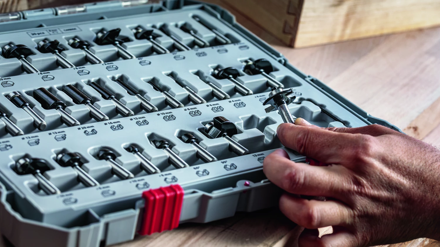 Bosch 2607017466 6-delige Frezenset In Cassette - Rechte Schacht - 8mm thumbnail 4