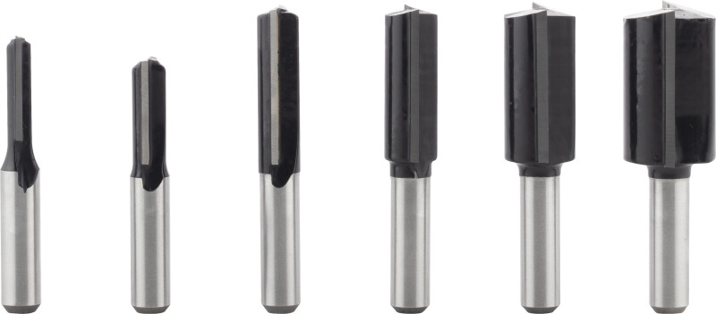 Bosch 2607017466 6-delige Frezenset In Cassette - Rechte Schacht - 8mm - Detailed view of the product