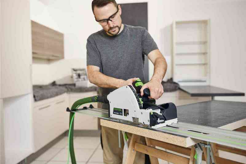 Festool TSV 60 KEBQ-Plus-FS Invalzaag Met Voorritsfunctie Incl. Geleiderail En Cirkelzaagblad In Systainer - 1500W - Detailed view of the product