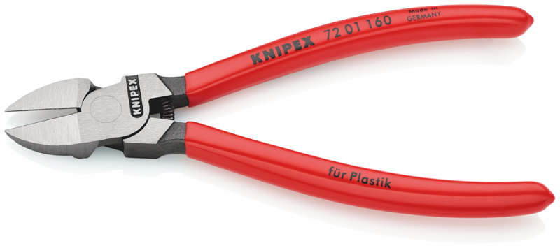Knipex 7201160 Zijsnijtang Voor Kunststof - 160mm - Detailed view of the product
