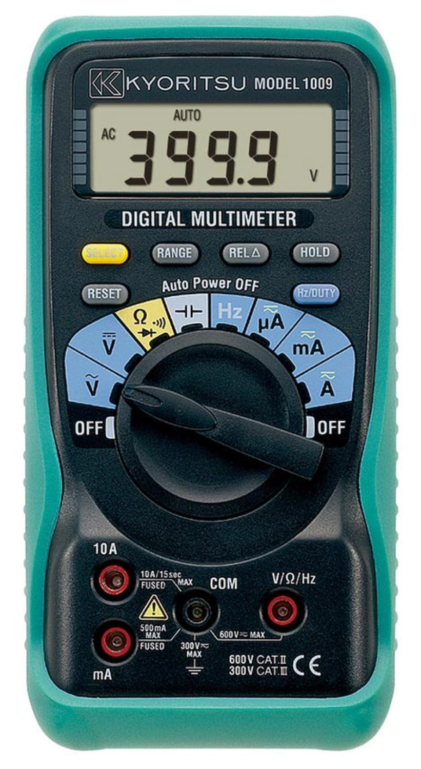 Kyoritsu 1009 Digitale Multimeter - AC/DC 600V&10A