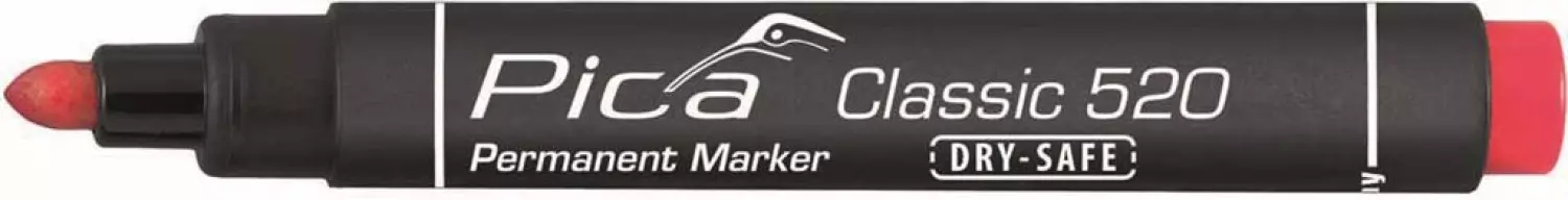 Pica 520/40 Permanent Marker - Rond - Rood - 1-4mm (10st) thumbnail 2