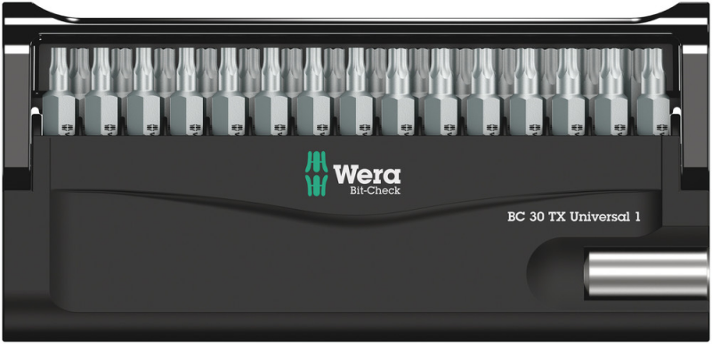 Wera 05057908001 30-delige Bit-Check 30 Universal 1 Bitset - Torx - Detailed view of the product